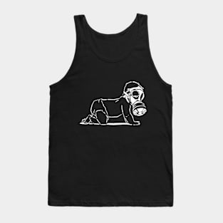 Baby In Gas Mask Tank Top